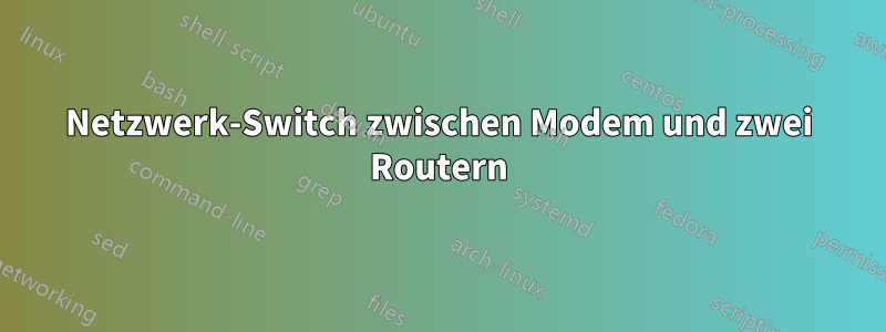 Netzwerk-Switch zwischen Modem und zwei Routern