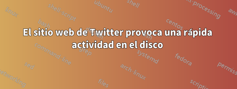 El sitio web de Twitter provoca una rápida actividad en el disco