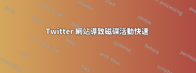 Twitter 網站導致磁碟活動快速