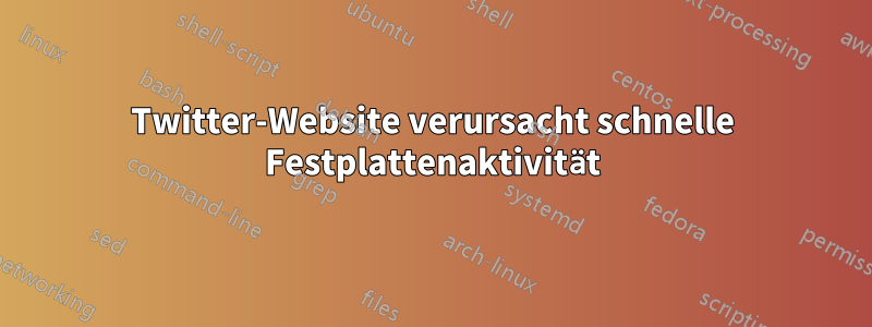 Twitter-Website verursacht schnelle Festplattenaktivität