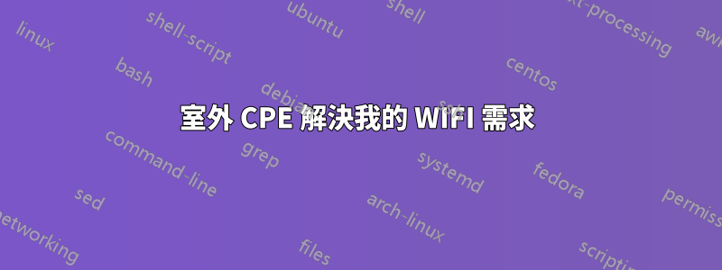 室外 CPE 解決我的 WIFI 需求