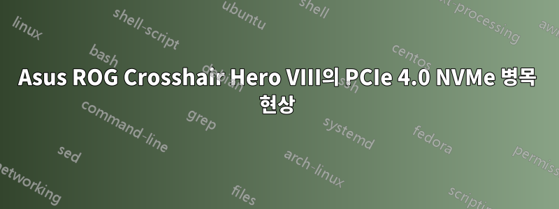 Asus ROG Crosshair Hero VIII의 PCIe 4.0 NVMe 병목 현상