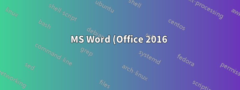 MS Word (Office 2016) ハイパーリンクの挿入 -- 特定の文字キーが機能しない