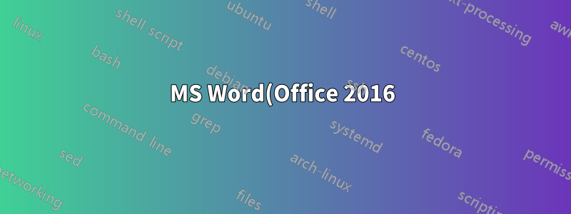 MS Word(Office 2016) 하이퍼링크 삽입 - 특정 문자 키가 작동하지 않음