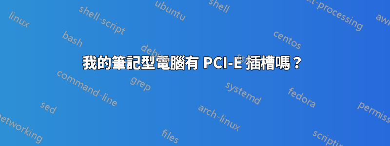 我的筆記型電腦有 PCI-E 插槽嗎？