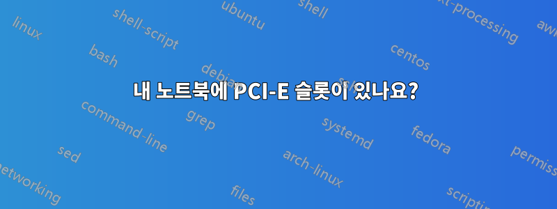 내 노트북에 PCI-E 슬롯이 있나요?