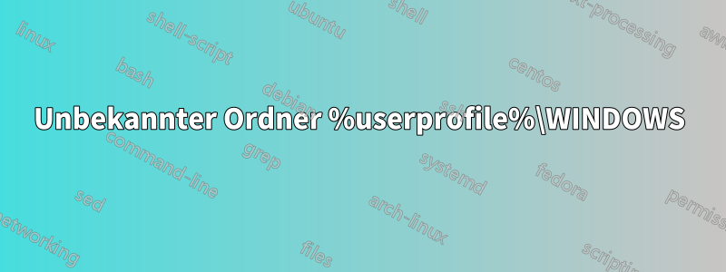 Unbekannter Ordner %userprofile%\WINDOWS