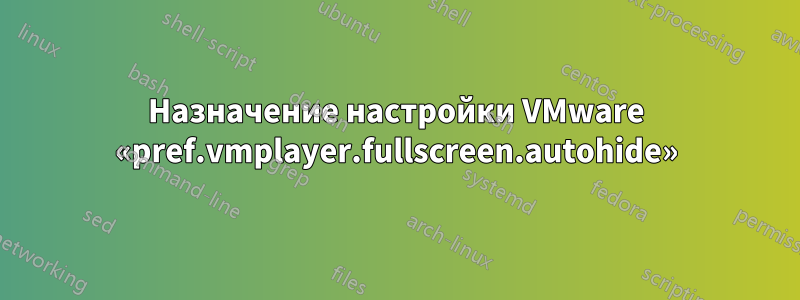 Назначение настройки VMware «pref.vmplayer.fullscreen.autohide»