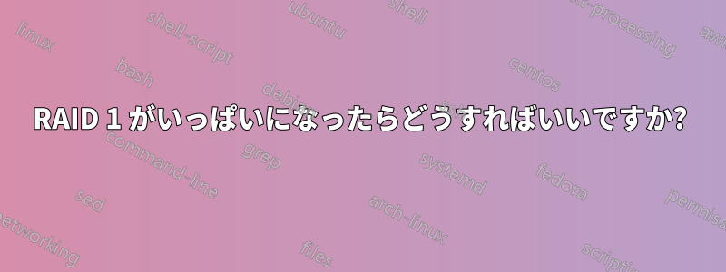 RAID 1 がいっぱいになったらどうすればいいですか?