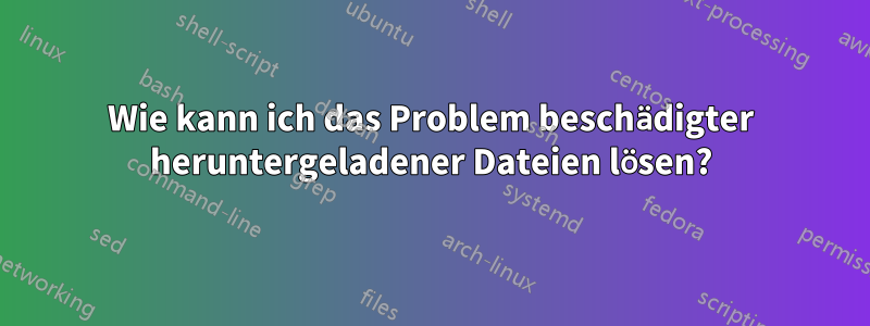 Wie kann ich das Problem beschädigter heruntergeladener Dateien lösen?