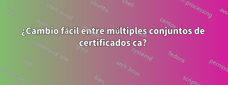 ¿Cambio fácil entre múltiples conjuntos de certificados ca?