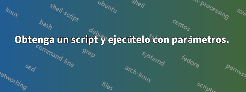 Obtenga un script y ejecútelo con parámetros.