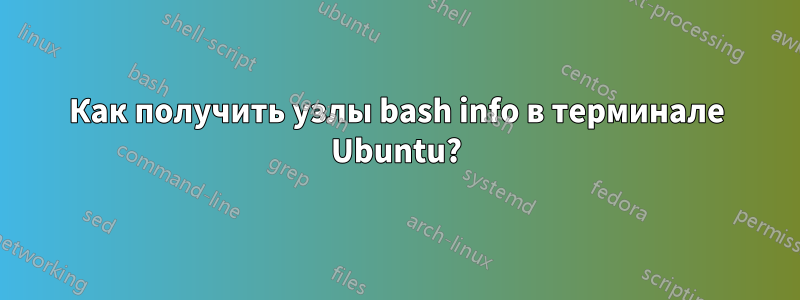 Как получить узлы bash info в терминале Ubuntu?