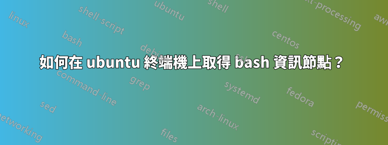 如何在 ubuntu 終端機上取得 bash 資訊節點？