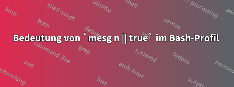 Bedeutung von `mesg n || true` im Bash-Profil