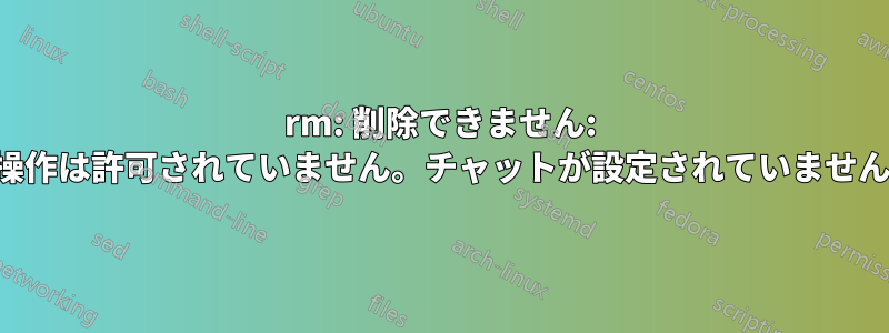 rm: 削除できません: 操作は許可されていません。チャットが設定されていません