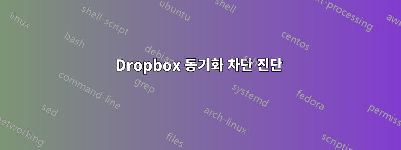 Dropbox 동기화 차단 진단