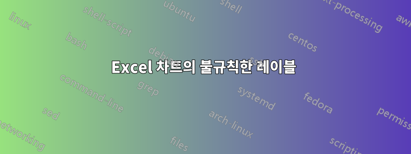 Excel 차트의 불규칙한 레이블