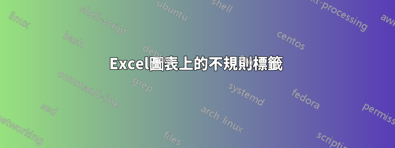 Excel圖表上的不規則標籤