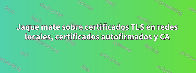 Jaque mate sobre certificados TLS en redes locales, certificados autofirmados y CA