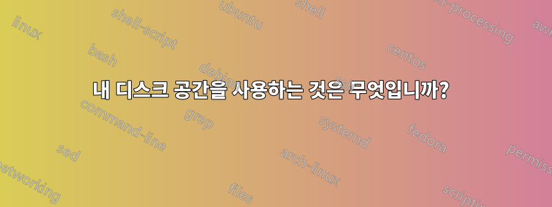 내 디스크 공간을 사용하는 것은 무엇입니까? 