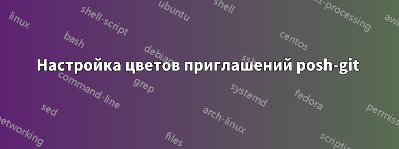 Настройка цветов приглашений posh-git