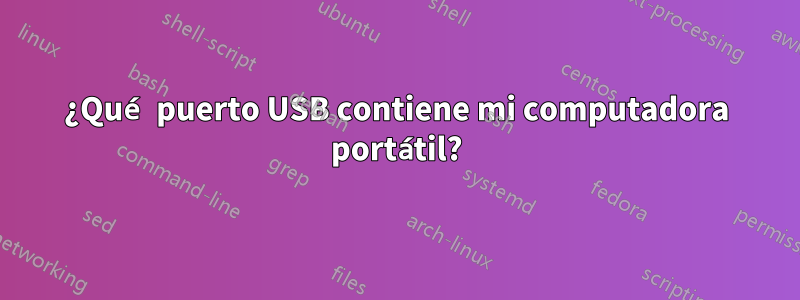 ¿Qué puerto USB contiene mi computadora portátil?