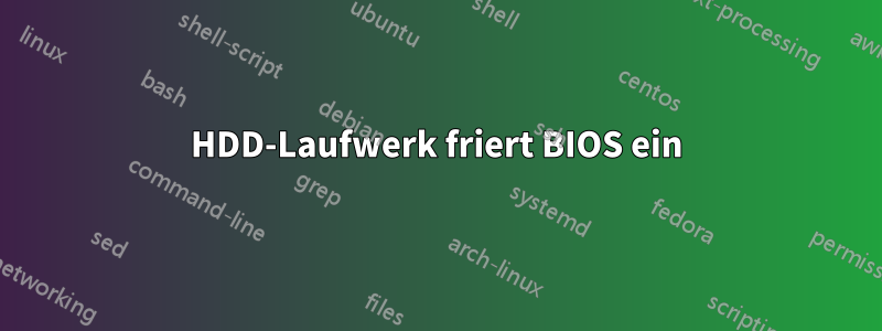 HDD-Laufwerk friert BIOS ein