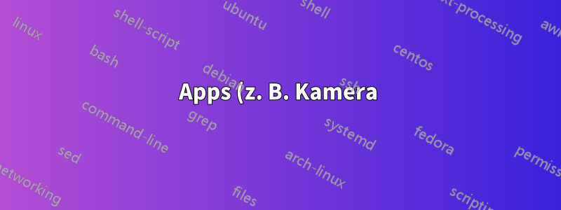 Apps (z. B. Kamera) sind in der neuen Edge-Version aus der Dateiauswahl verschwunden