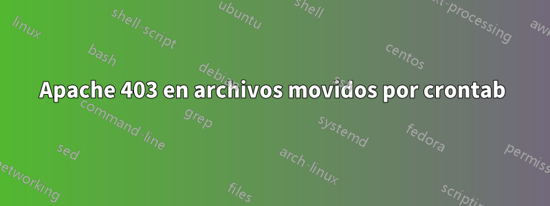 Apache 403 en archivos movidos por crontab