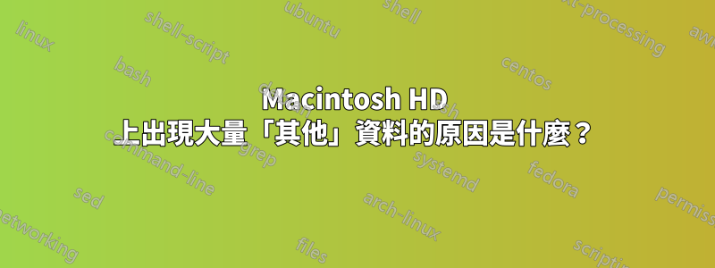 Macintosh HD 上出現大量「其他」資料的原因是什麼？