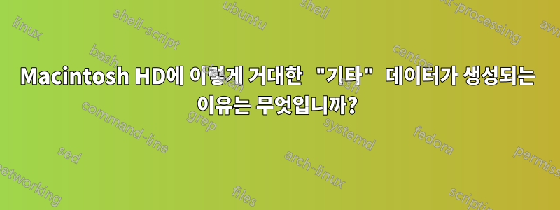 Macintosh HD에 이렇게 거대한 "기타" 데이터가 생성되는 이유는 무엇입니까?