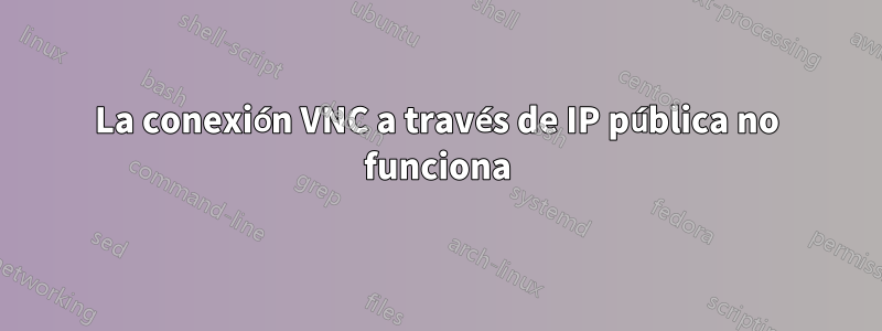 La conexión VNC a través de IP pública no funciona