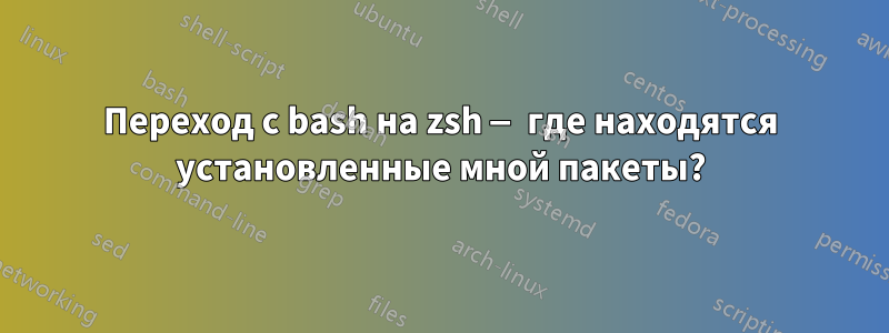 Переход с bash на zsh — где находятся установленные мной пакеты?