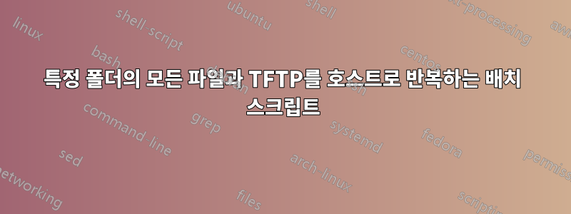 특정 폴더의 모든 파일과 TFTP를 호스트로 반복하는 배치 스크립트