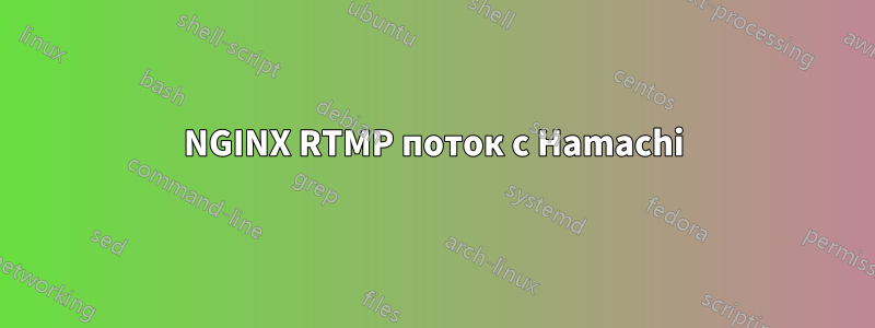 NGINX RTMP поток с Hamachi