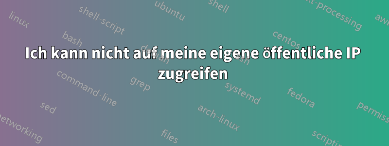 Ich kann nicht auf meine eigene öffentliche IP zugreifen