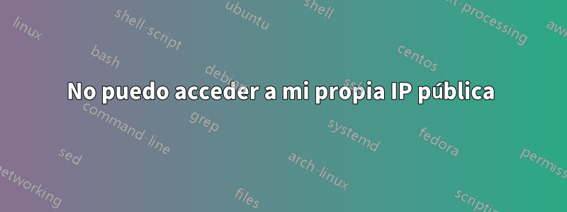 No puedo acceder a mi propia IP pública