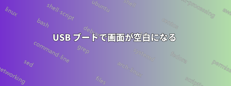 USB ブートで画面が空白になる