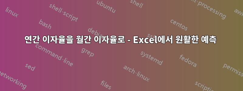 연간 이자율을 월간 이자율로 - Excel에서 원활한 예측