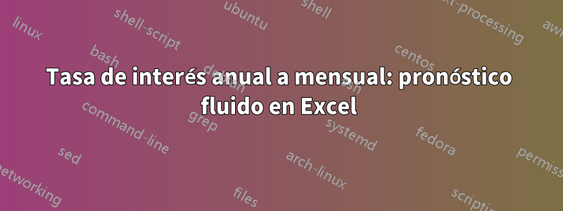 Tasa de interés anual a mensual: pronóstico fluido en Excel