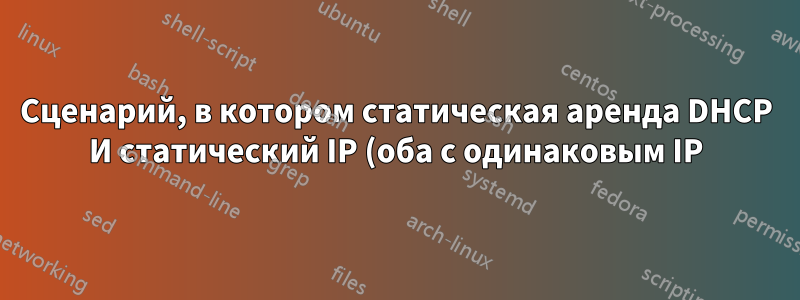 Сценарий, в котором статическая аренда DHCP И статический IP (оба с одинаковым IP) на одной машине?