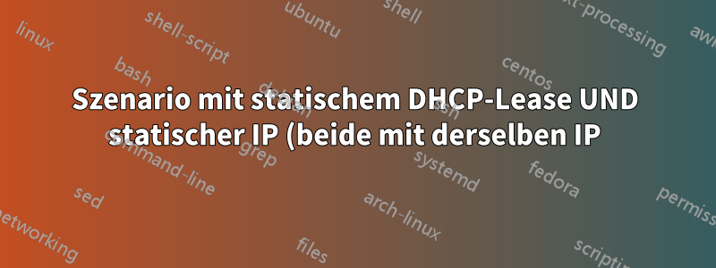 Szenario mit statischem DHCP-Lease UND statischer IP (beide mit derselben IP) auf derselben Maschine?