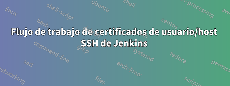 Flujo de trabajo de certificados de usuario/host SSH de Jenkins