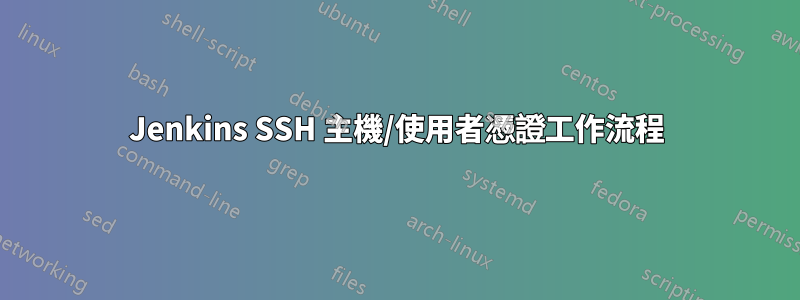 Jenkins SSH 主機/使用者憑證工作流程