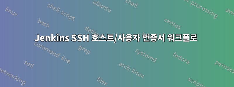 Jenkins SSH 호스트/사용자 인증서 워크플로