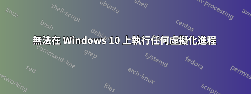 無法在 Windows 10 上執行任何虛擬化進程