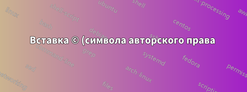 Вставка © (символа авторского права) с помощью Microsoft Word