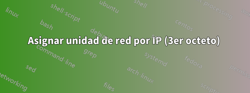 Asignar unidad de red por IP (3er octeto)