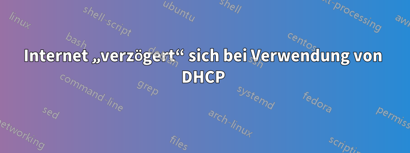 Internet „verzögert“ sich bei Verwendung von DHCP